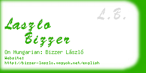 laszlo bizzer business card