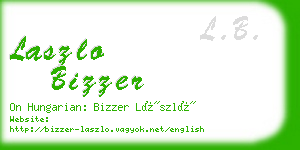 laszlo bizzer business card